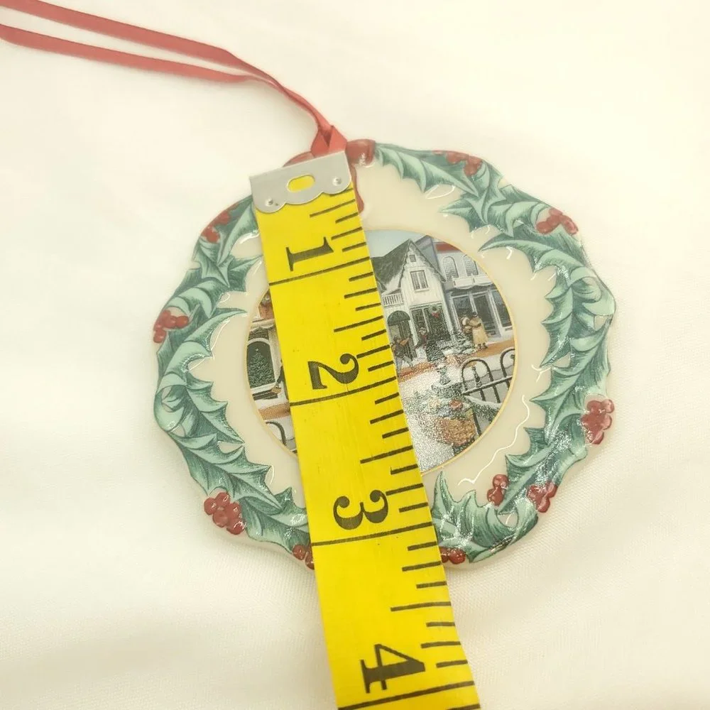 Longaberger Cream Collectors Club Hometown 1998 Christmas University Ornament